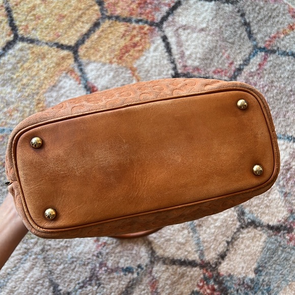 CELINE Macadam Suede Tote in Burnt Orange - Picture 6 of 10